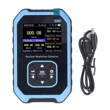 (As show, One size) Nuclear Radiation Detector Device Counter Dosimeter Portable Handheld Rechargeable Beta Gamma X Ray Meter Blue