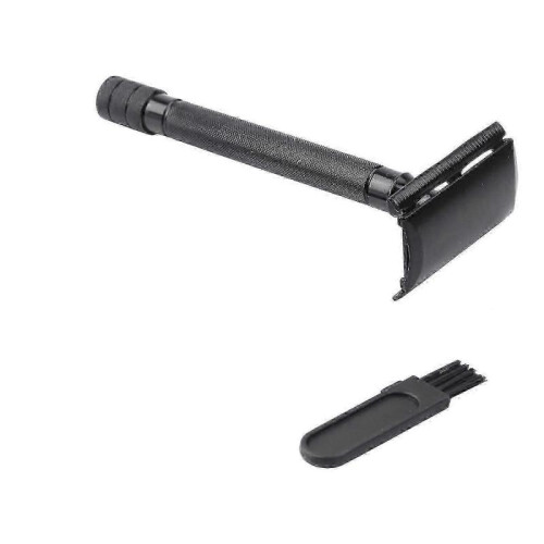 Double Edge Safety Razor Long Handle Classic Safety Razor Black 1