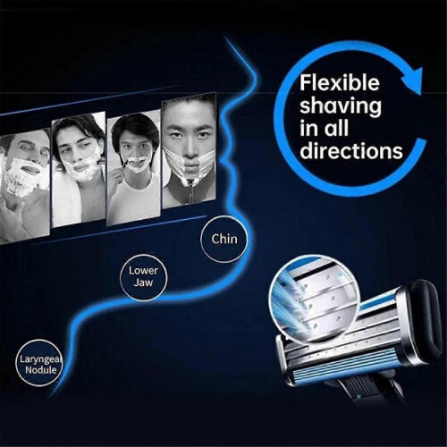 24PCS Replaceable Shaver Blades Refills Manual 3 Blades Refills 3 Mens Refills Shaver Blades 1