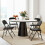 Homcom HOMCOM 4 Pack Linen-Look Padded Folding Chairs with Cushioned Seat Black 9