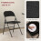 Homcom HOMCOM 4 Pack Linen-Look Padded Folding Chairs with Cushioned Seat Black 4