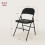 Homcom HOMCOM 4 Pack Linen-Look Padded Folding Chairs with Cushioned Seat Black 3
