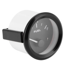 52mm Universal Fuel Level Meter Electromechanical Gauge with White Light E-1/2-F Pointer for 12V Gasoline Vehicles High Accuracy
