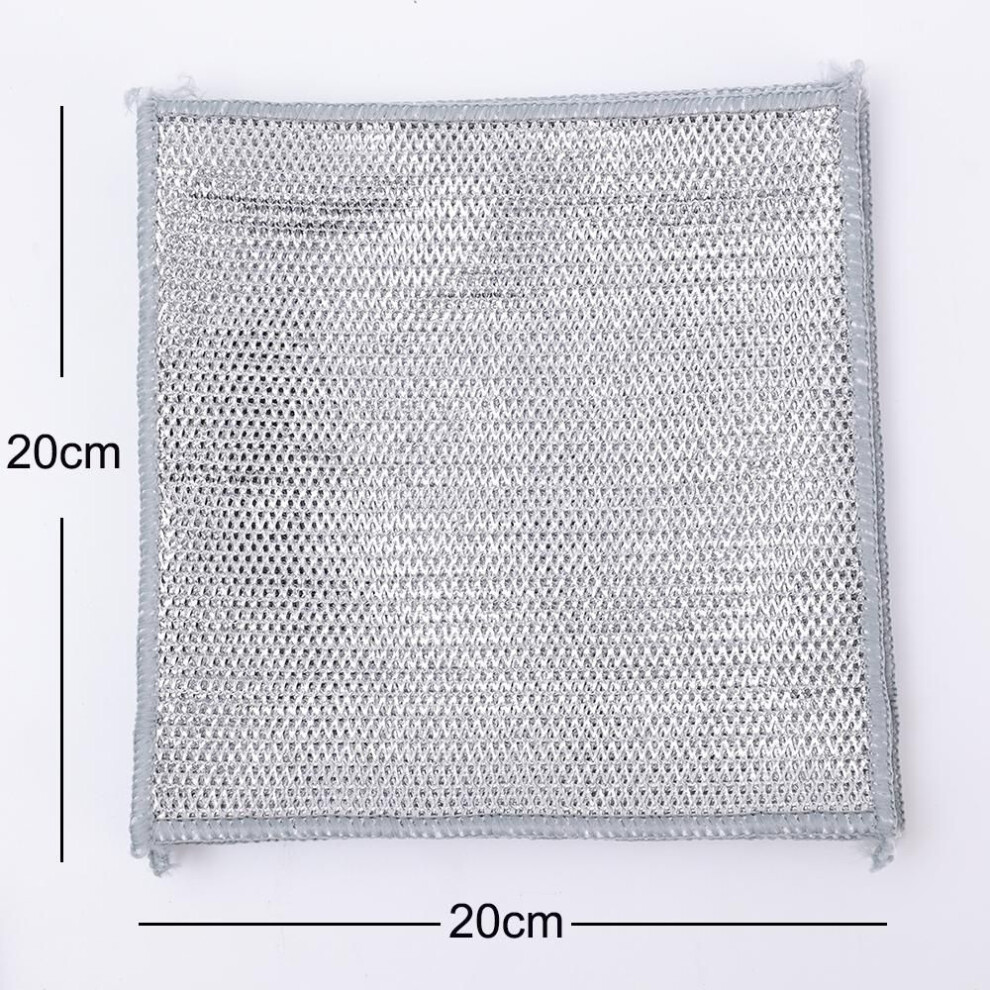 (10PCS) Kitchen Magic Rag For Cleaning, Metal Steel Wire, A Cleaning Rag, Two -layer, Anti -stick, Oil, Iron, A Rag For Washing Dishes, A Rag For Dishes