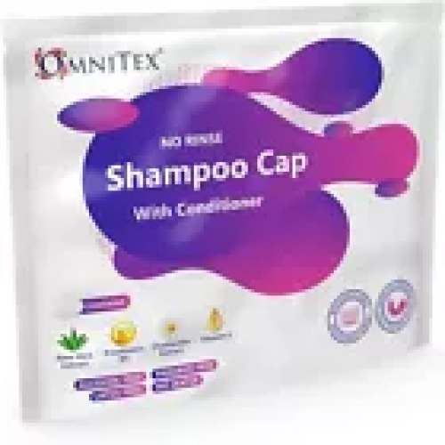 3pk Omnitex Rinse Free Shampoo Caps with Conditioner, Microwaveable 1