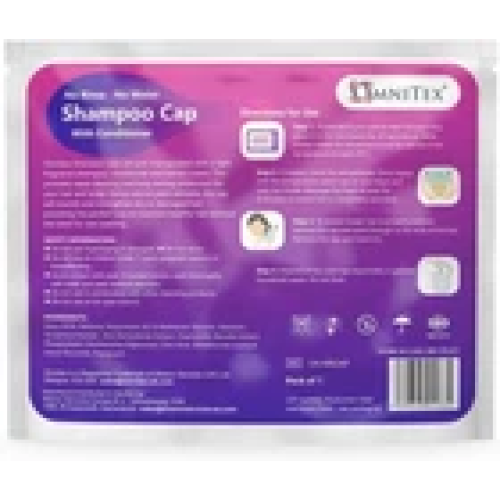 3pk Omnitex Rinse Free Shampoo Caps with Conditioner, Microwaveable 2