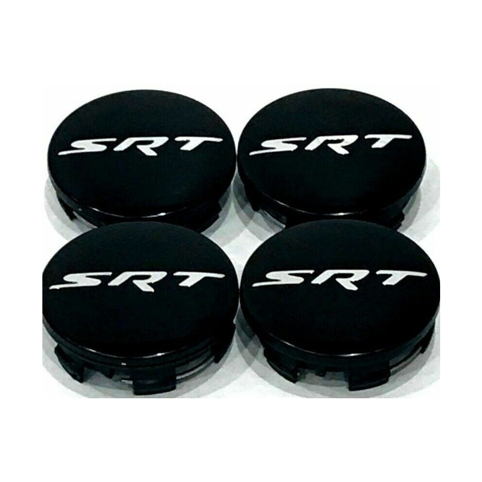 Liying 4X 2.5 In Srt Wheel Center Caps – Gloss Black Chrome With Srt Letters (63Mm) Fits Challenger, Charger, Durango, Grand Cherokee, Chrysler 300