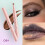 8 Colours Pearlescent Liquid EyeshadowSoft BrushDiamond HighlightLiquid EyeshadowSwirl Lip Gloss 08# 2