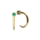Emerald Pull Through Hoop Earrings in 9ct Yellow Gold 2