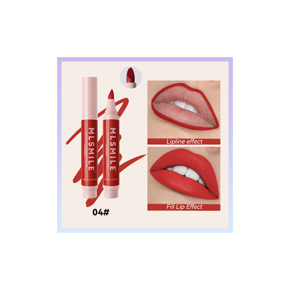 Liying Non-Stick Cup Lip Dye Liquid Pen Matte Easy Colour Marker Lipstick Lip Glaze Lip Liner Pen 04#