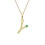 Collier avec initiale Y en or jaune 9 carats et émeraude 1