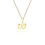 Pendentif lettre W en or jaune 9 carats avec diamant 1