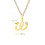 Pendentif lettre W en or jaune 9 carats avec diamant 3