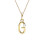 Collier avec initiale G en or jaune 9 carats et diamants 1