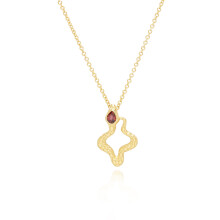 Collier pendentif serpent en grenat ECFEW en argent sterling plaqué or