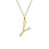 Collier avec initiale Y en or jaune 9 carats et diamants 1