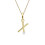 Collier lettre initiale X en or jaune 9 carats avec diamants 1