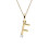 Collier avec initiale F en or jaune 9 carats et diamants 1
