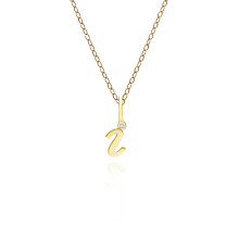 Pendentif Alphabet Lettre I Diamant en or jaune 9 carats