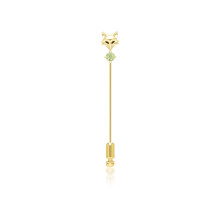 Gardenia Peridot Fox Anstecknadel in 9 Karat Gelbgold
