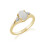 (S) Classic Oval Opal & Diamond Ring in 9ct Yellow Gold 2