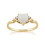 (O) Classic Opal Heart Ring in 9ct Yellow Gold 1