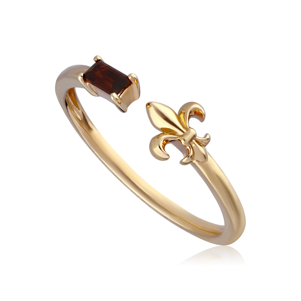 Photos - Ring Gemondo (P) ECFEW Garnet Open Fleur De Lis  In 9ct Yellow Gold 