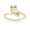 (M) Gardenia Ruby and White Sapphire Owl Ring in 9ct Yellow Gold 1