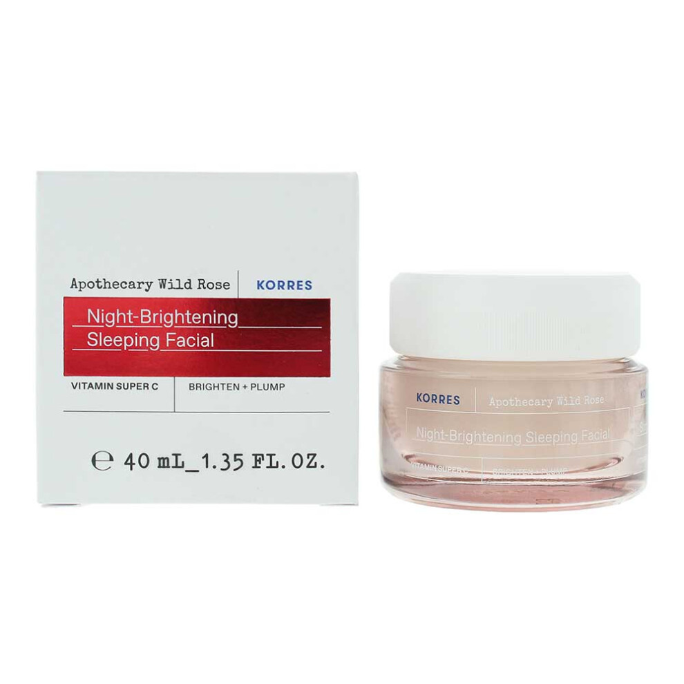 Korres Apothecary Wildrose Brightening Sleeping Facial Nightcream 40Ml For Women