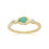 (M) Classic Pear Emerald & Diamond Ring In 9ct Yellow Gold 1