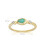 (M) Classic Pear Emerald & Diamond Ring In 9ct Yellow Gold 4