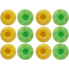 12pcs Fruit Inflatable Drink Holder Lemon Shape Inflatable Pool Cup Holders Coasters for Pool Party Water Fun