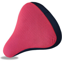 Bike Saddle Cover Breathable Mesh, Non-Slip Padded Saddle Cover for MTB Seat and Road Bike Saddle,Red