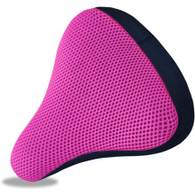 Bike Saddle Cover Breathable Mesh, Non-Slip Padded Saddle Cover for MTB Seat and Road Bike Saddle,Rose Red