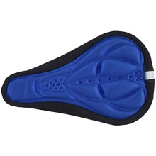 Bicycle Saddle Cover Breathable 3D Thick Silicone Sponge Pad Soft Sponge Cushion Seat Cover Blue