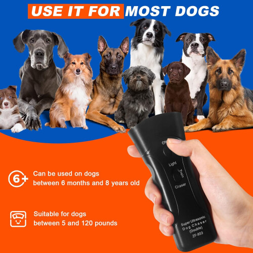 Anti Barking Device, 3 Mode Dual Sensor Upgraded Bark Control Device, 33Ft Range Ultrasonic Dog Bark Deterrent Pet Behavior Training 2