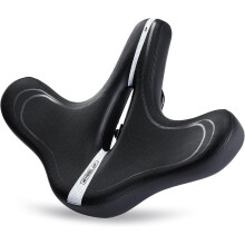 Comfort Bike Saddle, Soft Comfort Gel Saddle, Memory Foam, Breathable and Waterproof Saddle, for City Bikes, Road Bikes (XL)