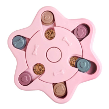 Dog Puzzle Toys Puppy, Interactive Dog Puzzle Game Toy, Treat Dispenser for Dogs Training Funny Feeding-pink