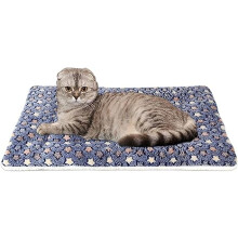 Pet Blanket Premium Fluffy Flannel Cushion Soft and Warm Mat for Dogs Cats Small Size Animal Blue Stars