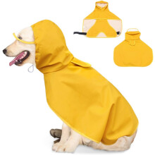 Waterproof dog skin coat with hood and reflector, suitable for dry and safe walking and dog playground