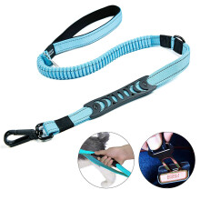 Heavy Duty Dog Leash for Large Dogs Up To 40kg, Reflective Dog Walking Training Shock Absorbing Bungee Leash-Blue