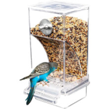 Automatic Bird Feeder, Large Capacity Acrylic Plastic Bird Feeder, Automatic Parrot Waterer, Bird Cage Feeding Accessories