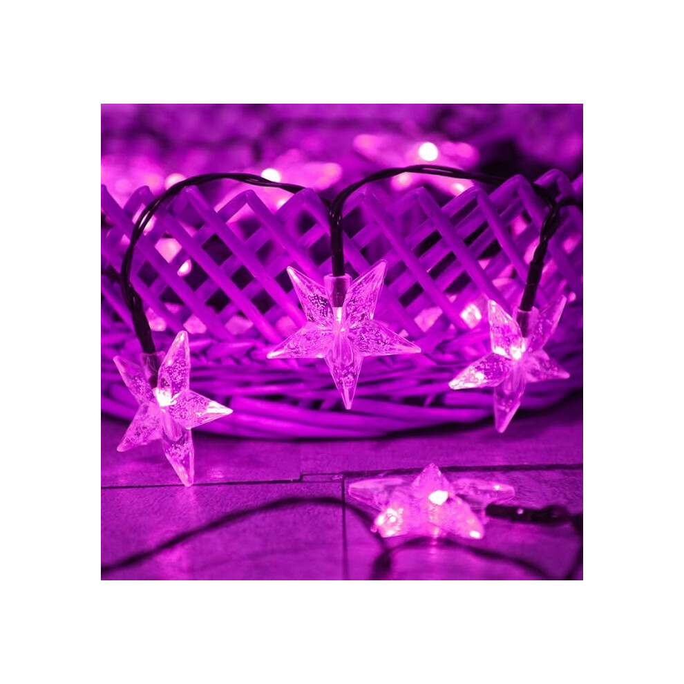 Sun Star String Light, Solar Outdoor Fairy Tale Light Solarstar String Light Outdoor Waterproof (7M 50LED, Pink)-image-OPC-PHFXQ7S-NEW