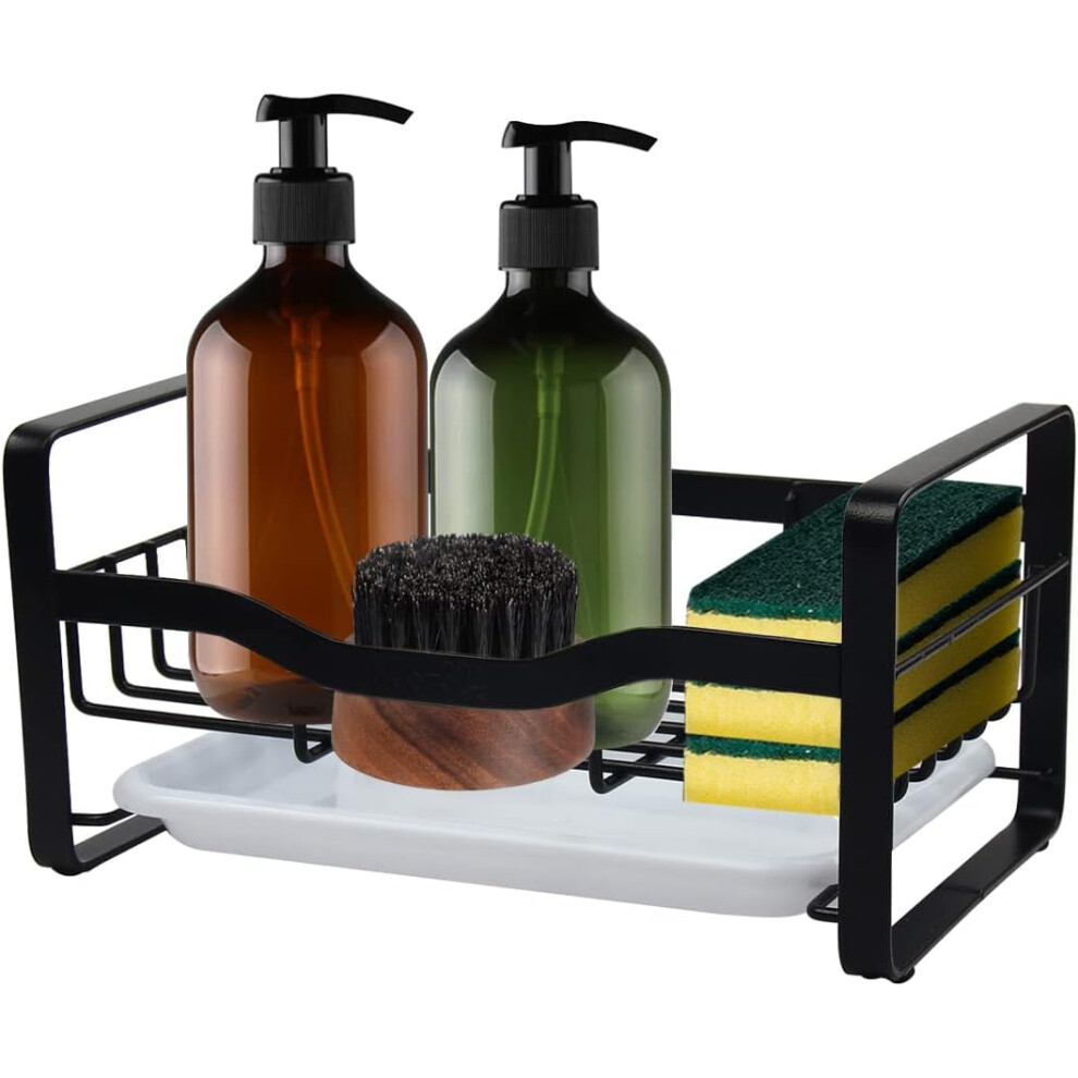Kitchen Sink Stainless Steel Sink Storage Cleaning Brush Soap Dish Bathroom Cleaning Organisers-image-OPC-PHFXR7K-NEW