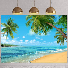7x5ft Hawaii Beach Tropical Summer Photo Backdrop Seaside Palm Tree Vacation Trip Blue Sky Holiday Boy Girl Adult Portrait Photography Background