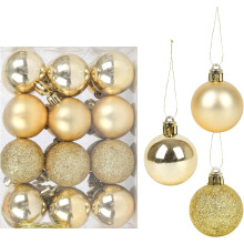 Christmas Bauble, Christmas Tree Decoration, Plastic Ornaments Christmas Tree Decorations,for Christmas Parties,Weddings,Holiday Parties-4 cm (Gold)