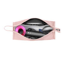 Curling Iron Travel Case, Portable Hairdryer Carrying Bag, Waterproof Storage For Dyson Styler Accessories-Pink