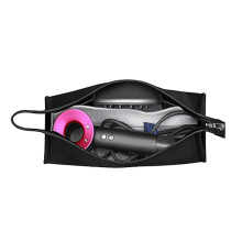 Curling Iron Travel Case, Portable Hairdryer Carrying Bag, Waterproof Storage For Dyson Styler Accessories-Black