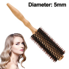 Comb Round Brush Hair Dryer Brush With Natural Bristles Natural Hair Brush Round For Short And Medium Length Hair Made-Small Twill