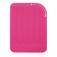 Heat Resistant Silicone Mat Pouch, Styling Tools Heat Mat, Silicone Anti-Heat Pad For Hair Straightener-Pink